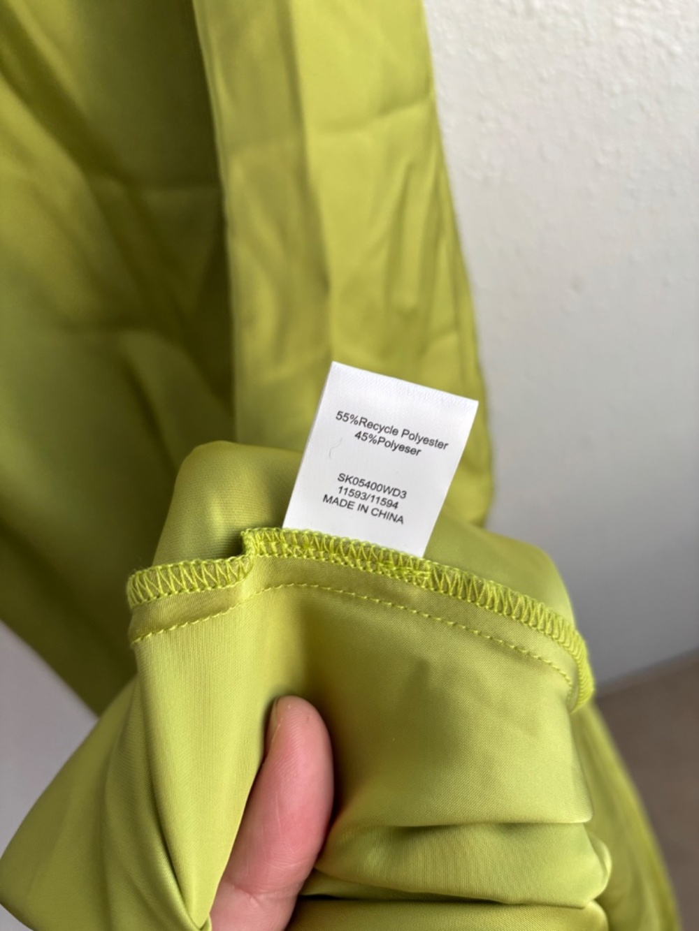 Meshki Violeta Parakeet Lime Green Satin One-Shoulder Top & Maxi Skirt 2 pc set - Picture 8 of 11